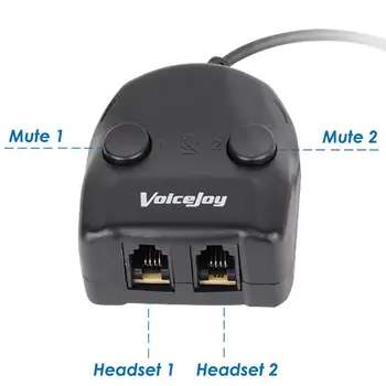 Телефонен модул за обучение адаптер за телефон с превключвател за звука и регулатор на Voulume RJ9 headset training adapter headset дърва