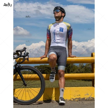 2020Kafitt мъжка велосипедна облекло Джърси лигавник комплекти професионална велосипедна облекло дишаща Go ProShorts риза с ръкав 20D Gel Pad