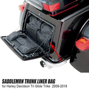 Мотоциклет трактор преглед чанти в багажника подложка чанта за багаж чанта за Harley-Davidson Tri Glide трайк 2009-2019 2 бр.