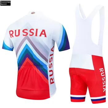 2019 отборът на Русия Колоездене Джърси 20D гел PAD велосипедни шорти набор от мъжете Ropa Ciclismo Майо Culotte Колоездене топ дъна