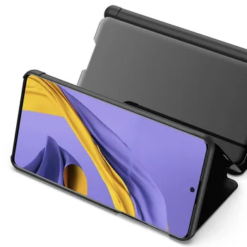 Огледало Samsung Samsung Galaxy S20 FE 5G Фен Edition S10 Lite 2020 Cases книга флип-надолу капачката кожа + PC Case за Samsung Ultra S21