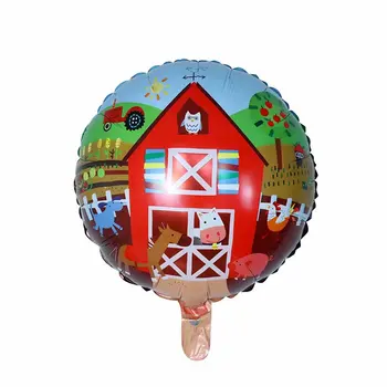 50шт Нов 18-инчов през цялата карикатура алуминиеви балони ферма тема детска празнична парти оформление на декоративни балони на едро