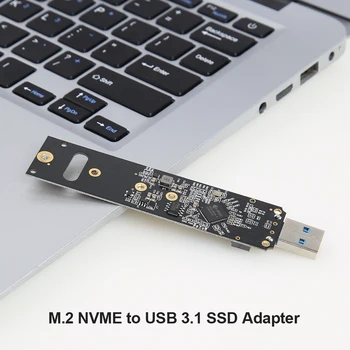 10Gbps M. 2 M2 SSD to to USB 3.1 Gen 2 NVMe to USB адаптер Тип карта NGFF PCIe, базирани на M Key Hard Drive Converter Reader case