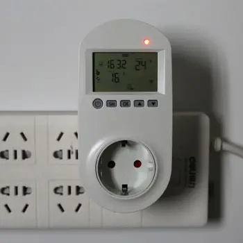 WiFi плъгин термостат гнездо дистанционно-гласово управление на подово отопление регулатор на температурата 16A 230V EU Plug