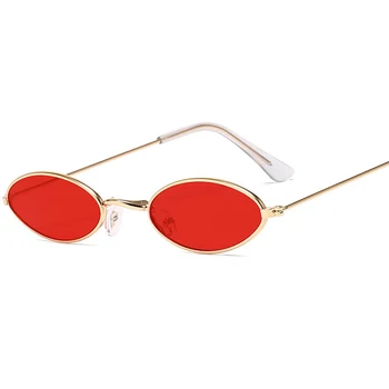 LeonLion 2021 малка рамка овална женски слънчеви очила с марка дизайнерски огледални очила сплав Ocean Lens Oculos De Sol Feminino UV400