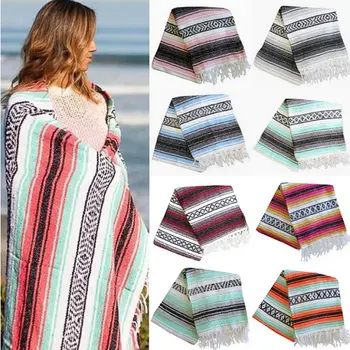 Най-Новия Мексикански Одеяло Falsa Геометрична Ресни Тъкани Килимче За Йога Одеало Мода Одеяло Ръчно Изработени Мат Одеяло