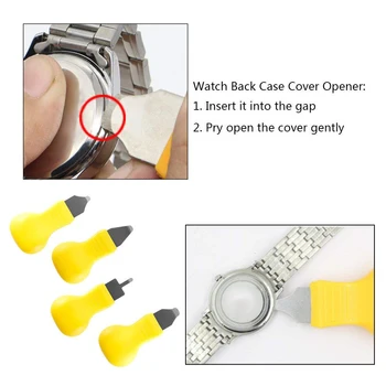 Гледайте Back Case Opener Отстраняване Отстраняване Knife Repair Tool различни размери 5шт, Гледай Отстраняване Battery Change неръждаема стомана Wa