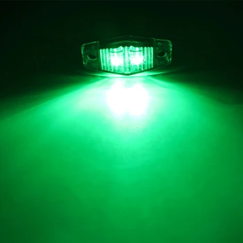 2 елемента странични габаритни светлини 12V/24V зелен Каравана, камион камион сигнална лампа авто светлина водоустойчив led ремарке сигнални габаритни светлини