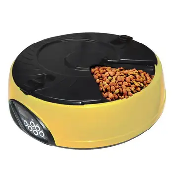Ortilerri 6 Meal Smart Automatic Пет Устройство LCD Display Cat Dog Food Dispenser Timed Recorder Bowl Food Reminder Cat Устройство