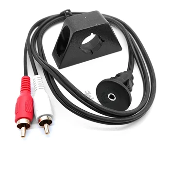 MP3 AUX input flush mount 2RCA phono to female 3,5 мм жак удължителен кабел 1M 2M