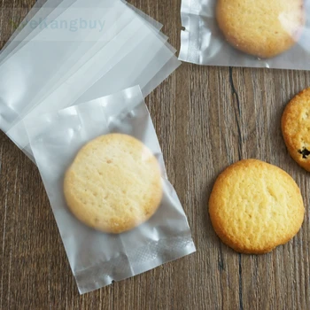 300шт прозрачен матиран матиран Термосвариваемый опаковъчен чанта за бисквити, бонбони чай