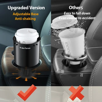 Обновен е универсален автомобил поставки за чаши държач за напитки удължител адаптер за столче за кола с регулируема предпазна възглавница анти-разклащане на автомобилни аксесоари
