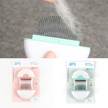 PSM Hair Removal turn on Hair clumps гребен за котки кръгла корона от неръждаема стомана Cat Brush Pet Products cat accessories