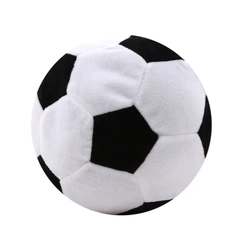 Нов 1бр футбол под формата на плюшени възглавници-нова футболна топка, възглавница-пухкави пълнени плюшено хвърли мека, здрава спортна играчка, 4 цвята
