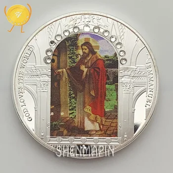 Исус Сатана възпоменателна монета Тайната вечеря вечеря монети с Колекционерска стойност Бог желае мир и здраве 6 пълен набор от стилове