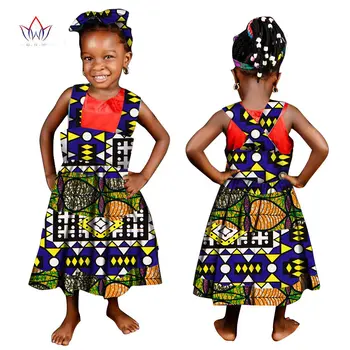 Нова детски дрехи африкански восъчни рокли с принтом за малки момичета Басейн Riche Plus Size традиционни африкански дрехи WYT64