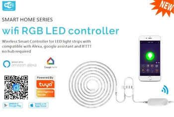 Wifi Dimmer Sasha Smart Light Belt Контролер RGB Smart Home Remote Control LED Light Belt Switch работа с Алекса Google Home