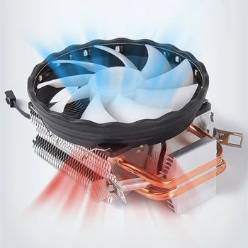 Мед Heatpipe CPU Охладител за Aurora Light Cooling Fan 90 мм, с RGB LGA 2011 радиатор радиатор