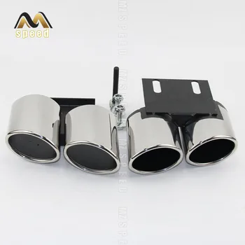 аксесоари за автомобили кръгла двойна изпускателна тръба от неръждаема стомана изпускателна тръба е подходящ за audi A3 обновен ауспуси S3 изпускателна тръба