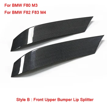 Въглеродни влакна предната броня фарове за мъгла ъглови сплиттеры капак накладки за BMW F80 M3 F82 F83 M4 4 врати, 2 врати-2017