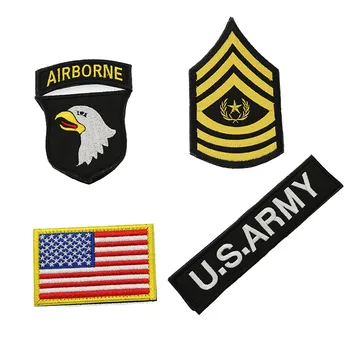 САЩ 101-аз съм въздух-въздушна дивизия 3d костюм бродирани тъкани етикети военни значки облекло и аксесоари за облекло
