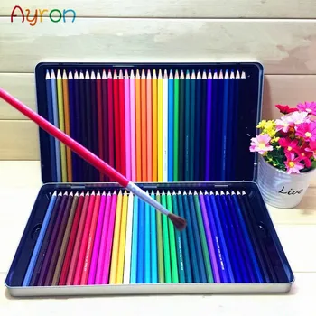 Ayron 48 цвята лидице кутия опаковка Сигурен нетоксичен водно ColoredPencil молив, акварел комплект за писане на фигурата художествени аксесоари