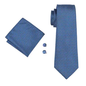 FA-1518 идват нови модни вратовръзки за мъжете сини наметала жакард тъкани вратовръзка, шалче копчета за ръкавели за сватба Безплатна доставка