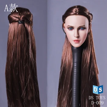 1/6 дамски главата вае дълга плетена коса за Фи-cen Hot Toys женската фигура