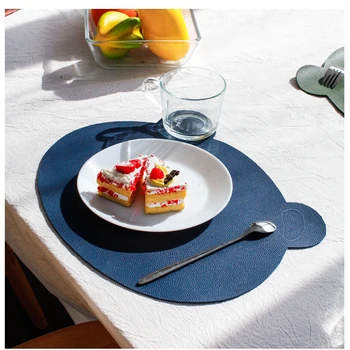 Animal Shape Placemat Kids Plate Mat Food Grade Silicone Table Pad водоустойчив топлоизолация с Кухненски притурка Лесно почистване