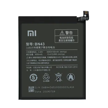 Въведете Mi Original BN43 за Xiaomi Redmi Note 4 Note 4X Battery global Snapdragon 625 подмяна на 4000 mah телефон batteria Akku