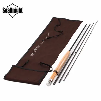 SeaKnight MAXWAY HONOR 2# Carbon Super Light 61g Fly Rod 1.98 М & Fly Fishing Rod Wood Reel Seat Cork Handle Medium Fishing Rod