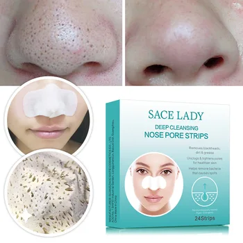 SACE Lady sl618-24p Black Head and Acne Removing Nose Patch 24 PIECE Package Blackhead Отстраняване на козметични подаръци за жени