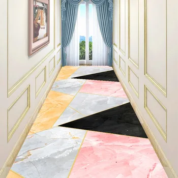 Европейски стил дълъг килим за стълби коридор коридор килими Nordic Home Hotel Пътеки килим партия сватбени килими коригира