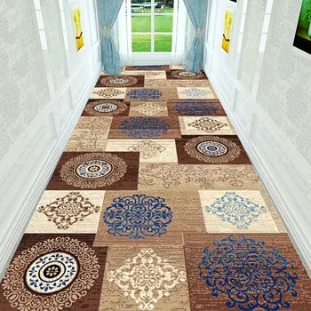 Европейски стил дълъг килим за стълби коридор коридор килими Nordic Home Hotel Пътеки килим партия сватбени килими коригира