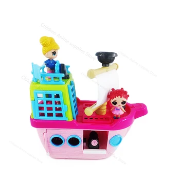 Оригинален LOL изненада кукли играят децата дом на луксозния круизен кораб играчка аниме фигурки PVC играчки за момичета рожден ден, коледни подаръци