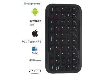 Мини акумулаторна безжична Bluetooth клавиатура за iphone 6 6s plus ipad, samsung galaxy S4 S5 S6 note 5 android windows tablet