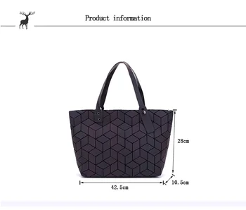 Дамски чанти геометрия чанти Чанти с пайети огледало прости сгъваеми чанти за рамо светещи чанти холограма bolsa feminina 2019 Нова