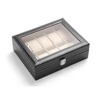 10 окото да гледате витрина изкуствена кожа кутия за съхранение на бижута организатор --M25