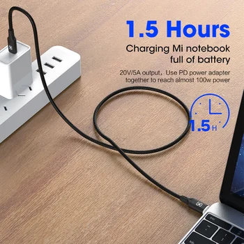 USB 3.1 Type C To C USB кабел за MacBook Pro 100W PD Quick Charge 4.0 3.0 за Samsung S10 Xiaomi Redmi K20 USBC Charger SIKAI