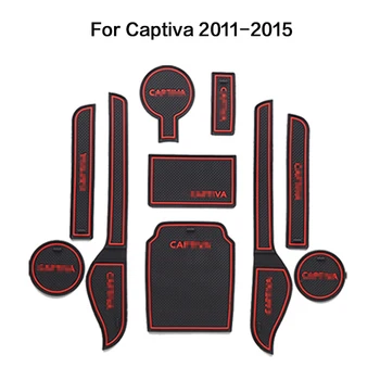 ZD 1set Car Non-Slip Interior Door cushion cup Mat stickers For Chevrolet Aveo, captiva TRAX Accessories 2012 2013 2016