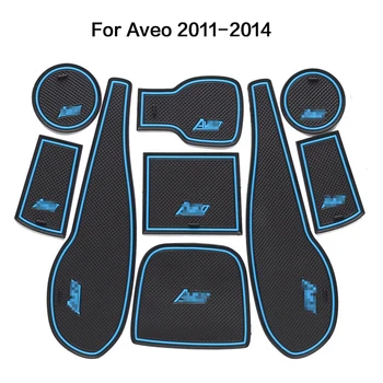 ZD 1set Car Non-Slip Interior Door cushion cup Mat stickers For Chevrolet Aveo, captiva TRAX Accessories 2012 2013 2016