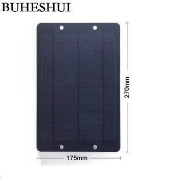 BUHESHUI 6V 1000mA 6W Mini Monocrystalline ПЕТ Solar Panel Small Solar Cell Battery Bicycle Sharing Share САМ Слънчево зарядно