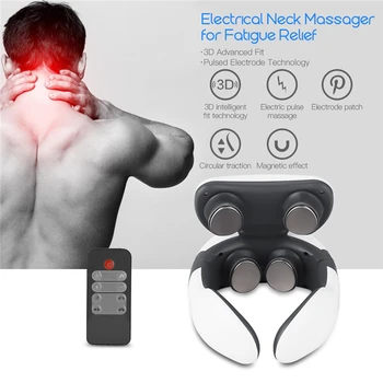 CkeyiN Електрически масажор врата отопление обезболяващо средство за 3D безжична дълбок масаж на тялото тъкани здравеопазване релаксация за пътуване