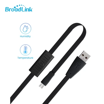 Broadlink HTS2 сензор за температура и влажност на въздуха сензор USB порт кабел за зареждане на Умен дом е съвместим с RM4 Pro RM4 mini