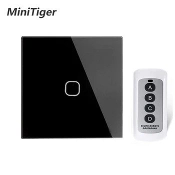MiniTiger EU / UK Standard 1/2/3 Gang Wireless Remote Control Light Touch Switches, Умен дом RF433 дистанционно управление стенен прекъсвач
