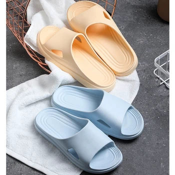 Луксозен дизайн на дома дамски чехли прости твърди Ева нескользящие баня пързалки дами апартамент чифта обувки и чехли