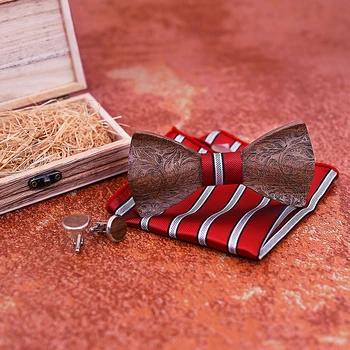 3D цветни дървени вратовръзки-пеперуди за мъже дървена вратовръзка дървена елегантен джентълмен вратовръзки-пеперуди, ръчно изработени butterfly сватба
