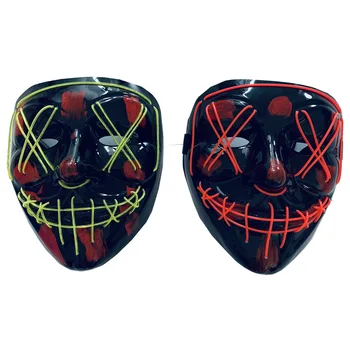 Хелоуин Маска LED Light Up Party Masks The Purge Election Year Great Смешни Masks Festival Cosplay Доставки Costume Glow In Dark