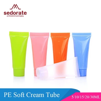 Sedorate 50 бр./лот пластмасови козметични бутилки за многократна употреба 5 мл 10 мл 15 мл, 20 мл 30 мл мека тръба за контейнери за крем за ръце ZM013-2