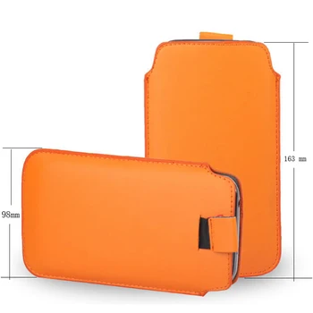 ПУ кожена дръпна Tab ръкав чанта за Alcatel One Touch Idol 3 5.5 инча 6045 6045Y 6045K калъф за телефон универсална защитен калъф